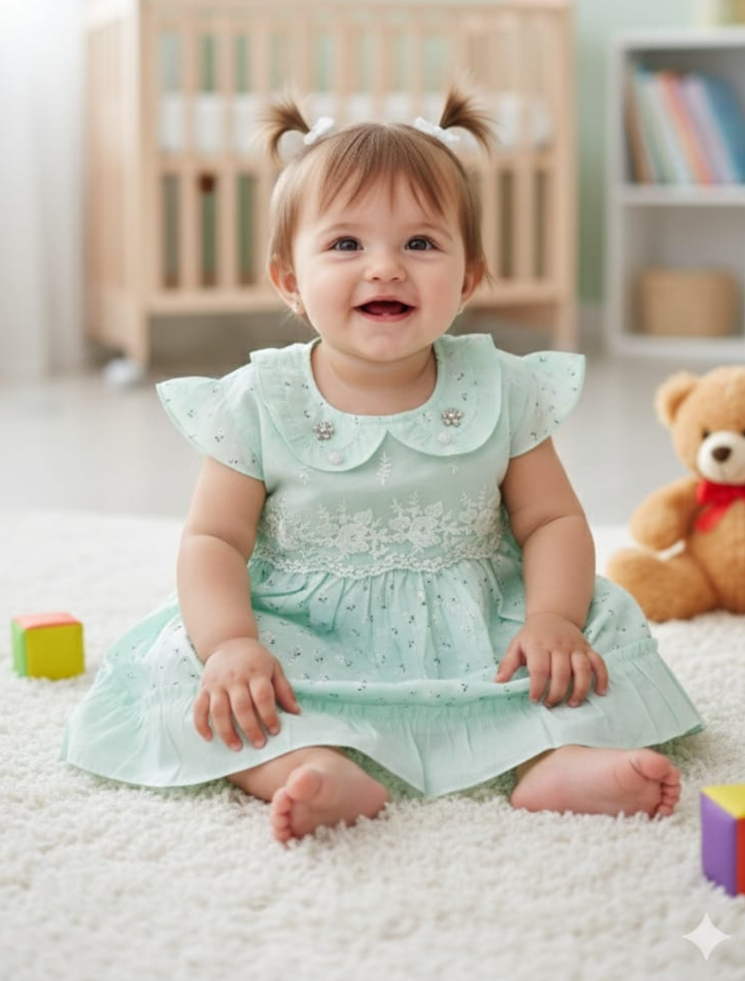 pistachio hues lawn frock