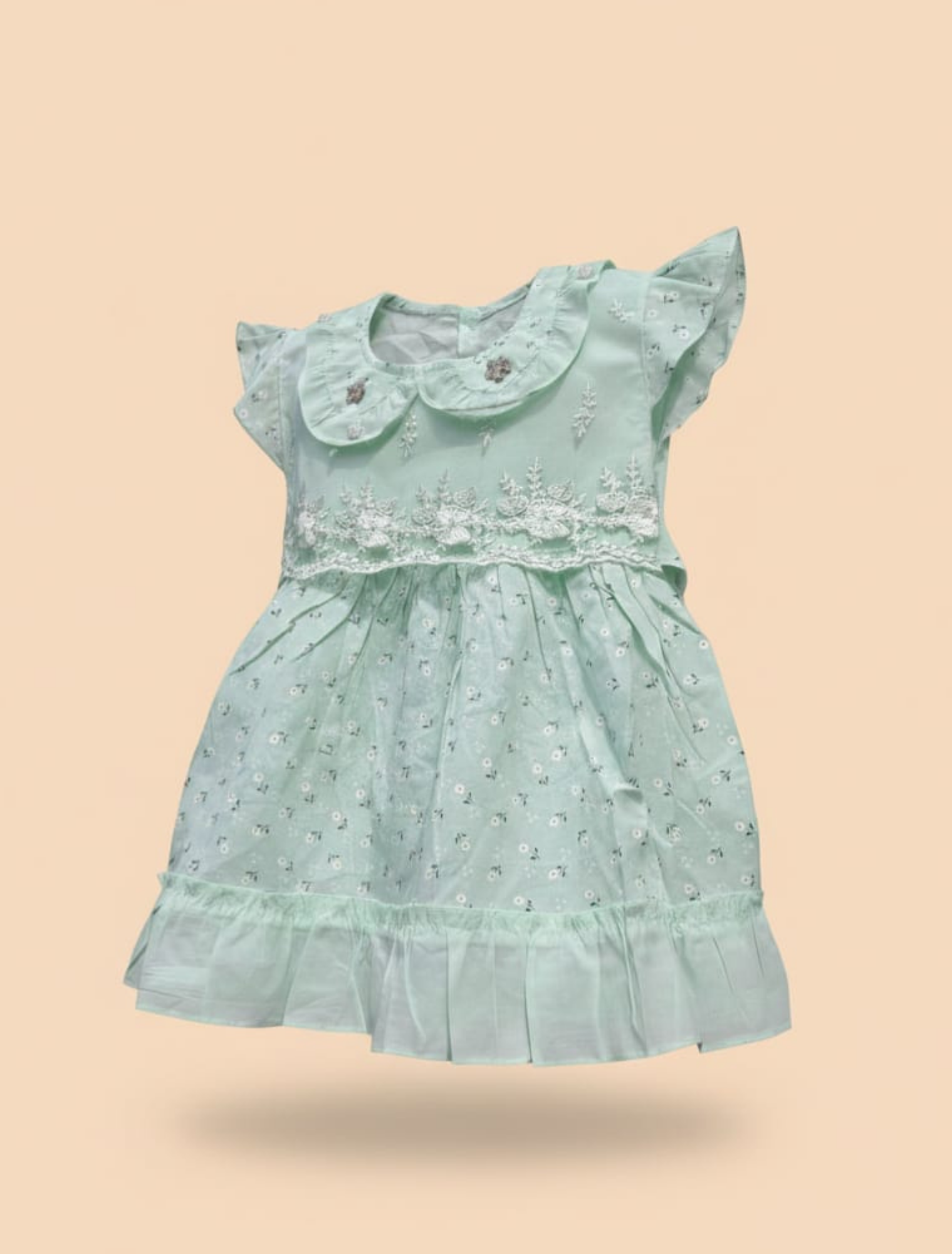 pistachio hues lawn frock