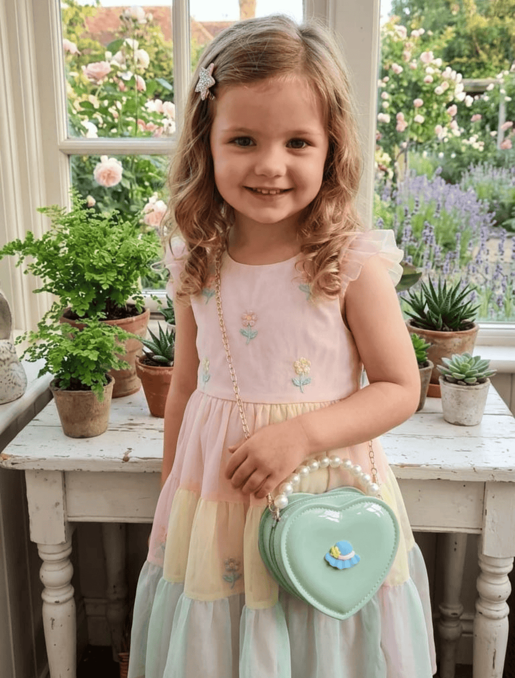 whisperingpoppers bags Mini Heart- Shape Shoulder Pearl Bag girl age 3-14y  .fine leather quality.imported bag .pearl strap  for carrying on hand .long golden chain strap for carrying on shoulder