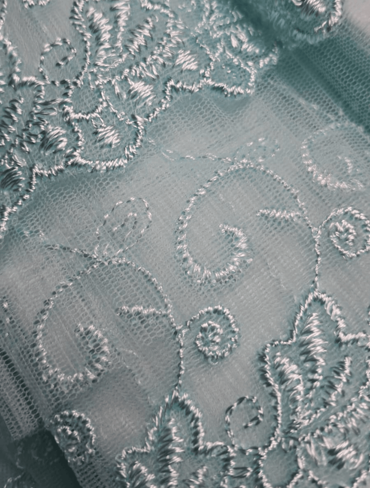 whisperingpoppers summer frocks Sky Blue & White Tiered Lace party wear Frock for Baby Girls 6month-2year Sky   . net embridery detail closeup. 3 tier fancy net layer design frock .flower motif on belt .perfect for wedings,anniversaries,birthdays,and parties.pakistan hot fashion