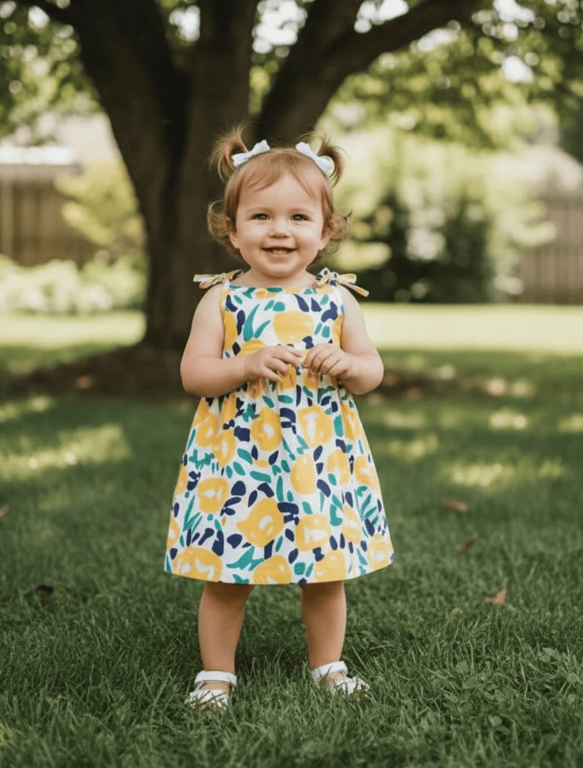 whisperingpoppers summer frocks Colorful Floral Print Cotton Frock for Baby Girls age 1-2y .baby girl wearing impoted cotton breathable rok dress.perfect for all season in pakistan.sleeles.formal and casual wear