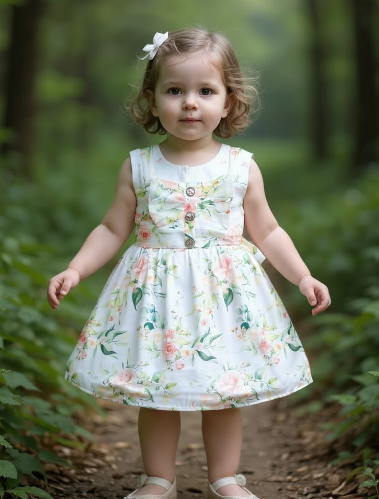 floral sheesha silk frock