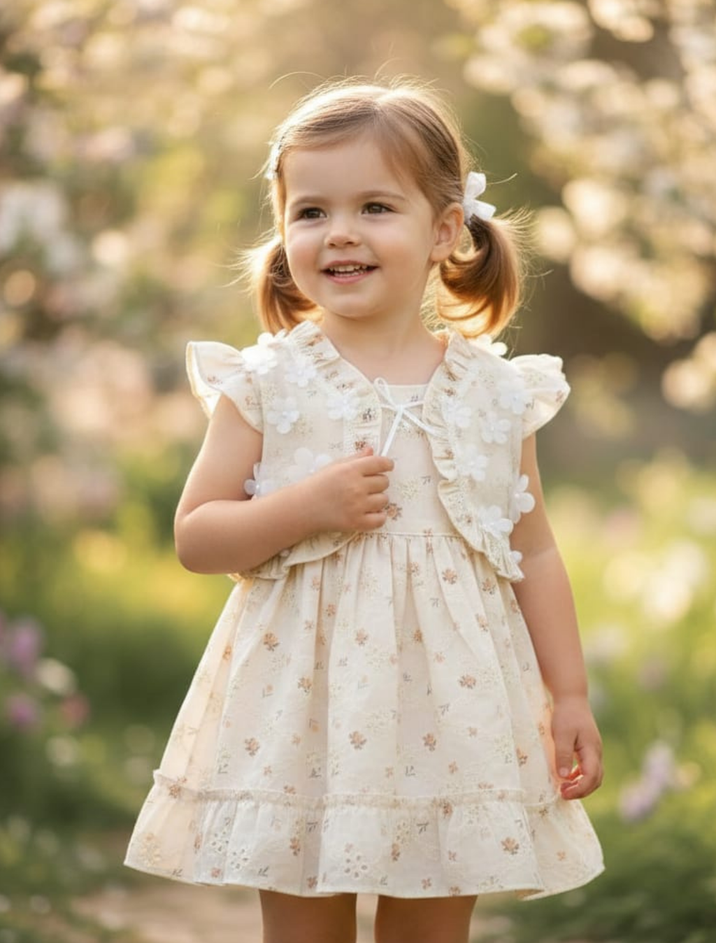 creamy hues lawn frock