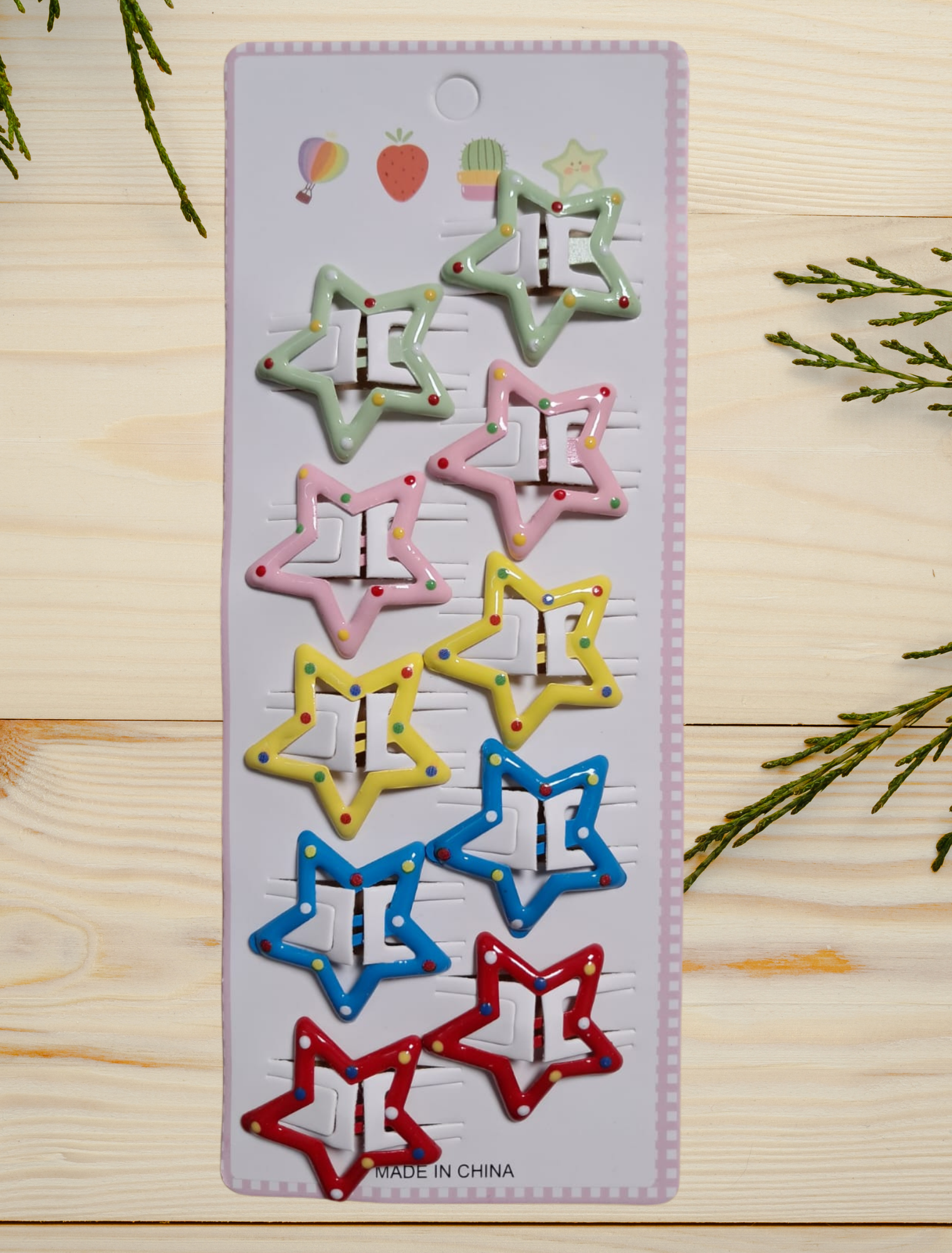 multi star hair pins