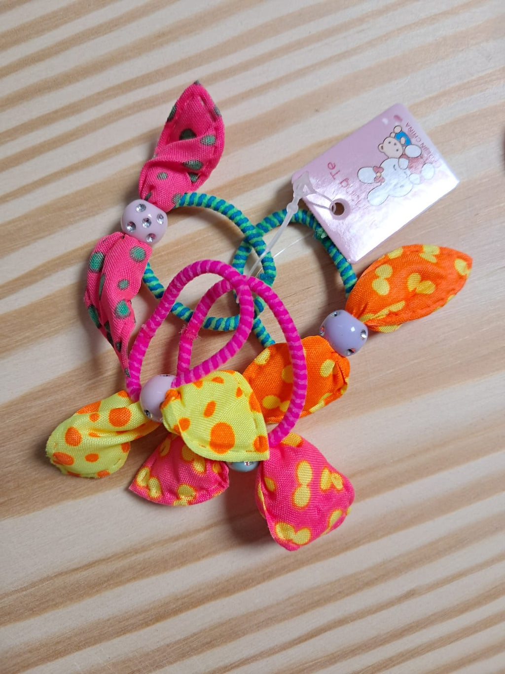 whisperingpoppers hair pins Rabbit Ear Shape Multicolor Rubberband (4 rubberbands per set) Rabbit Ear Shape Multicolor Rubberband (4 rubberbands per set)