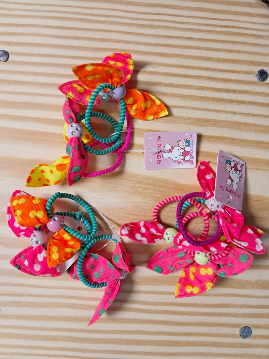 whisperingpoppers hair pins Rabbit Ear Shape Multicolor Rubberband (4 rubberbands per set) Rabbit Ear Shape Multicolor Rubberband (4 rubberbands per set)